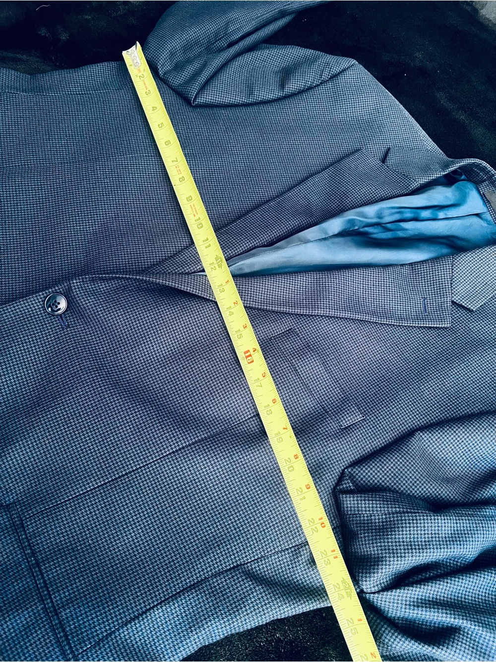 Michael Kors Blue Houndstooth Sport Coat - Picture 7 of 10